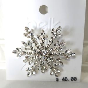2" inch Crystal Snowflake Brooch/Pin